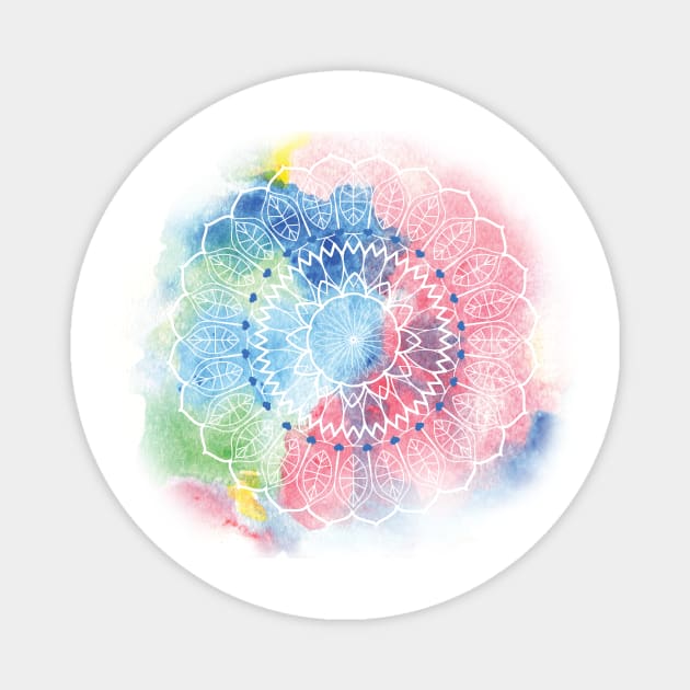 White mandala Magnet by emma17